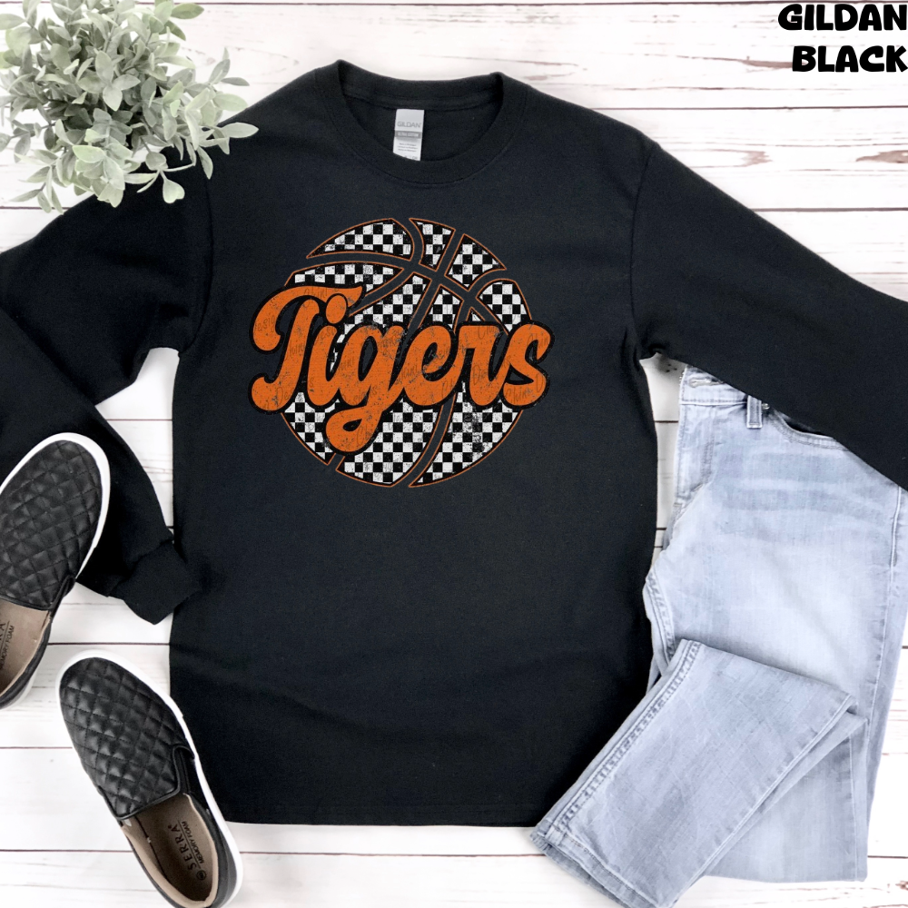 Tigers with Checkered Basketball