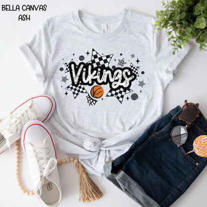 Viking Basketball Checkered