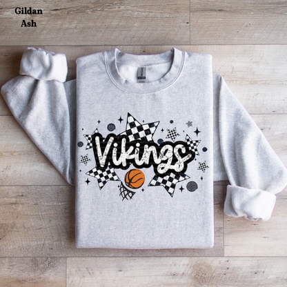 Viking Basketball Checkered