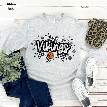 Viking Basketball Checkered