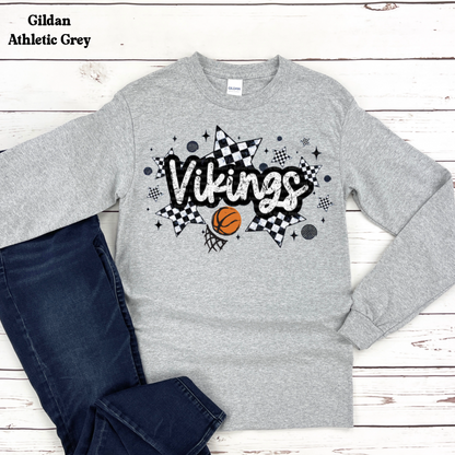 Viking Basketball Checkered