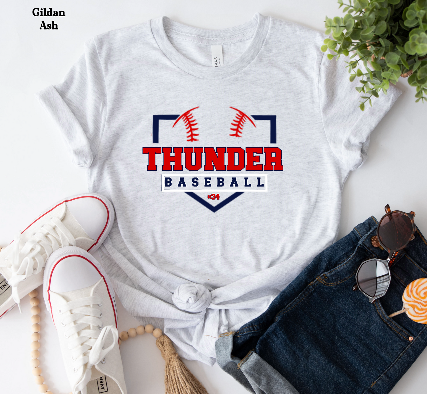 Thunder Baseball with base