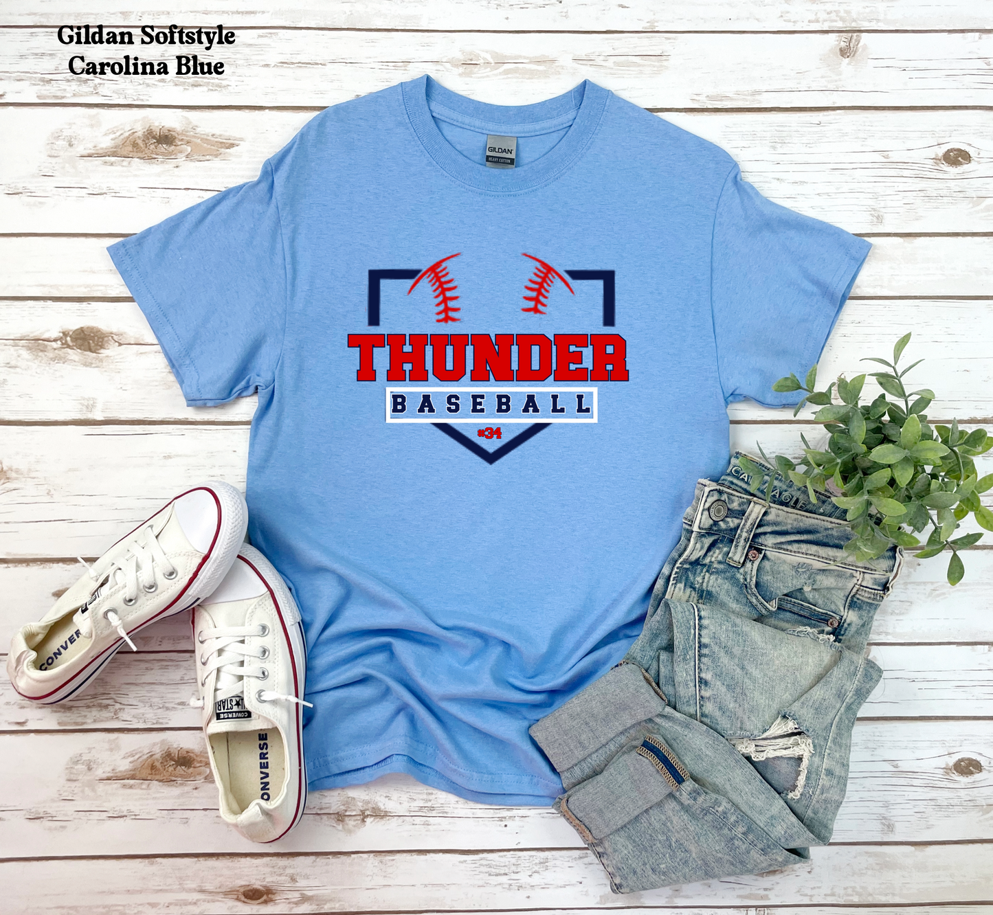 Thunder Baseball with base