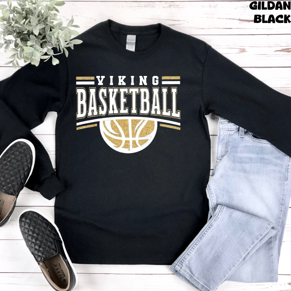 Viking Basketball with Basketball